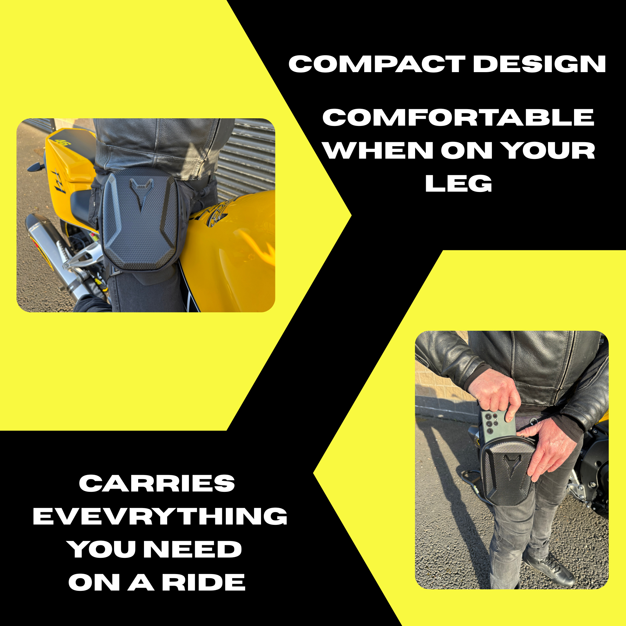 Hard Shell Waterproof Motorcycle Drop Leg Bag
