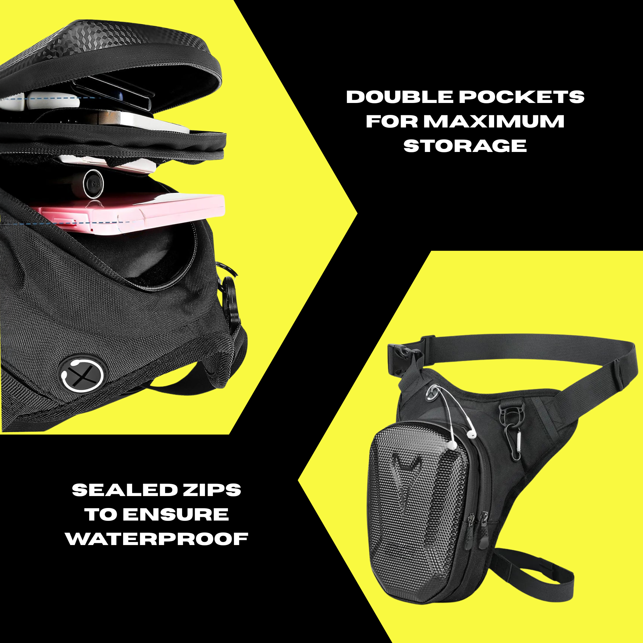 Hard Shell Waterproof Motorcycle Drop Leg Bag