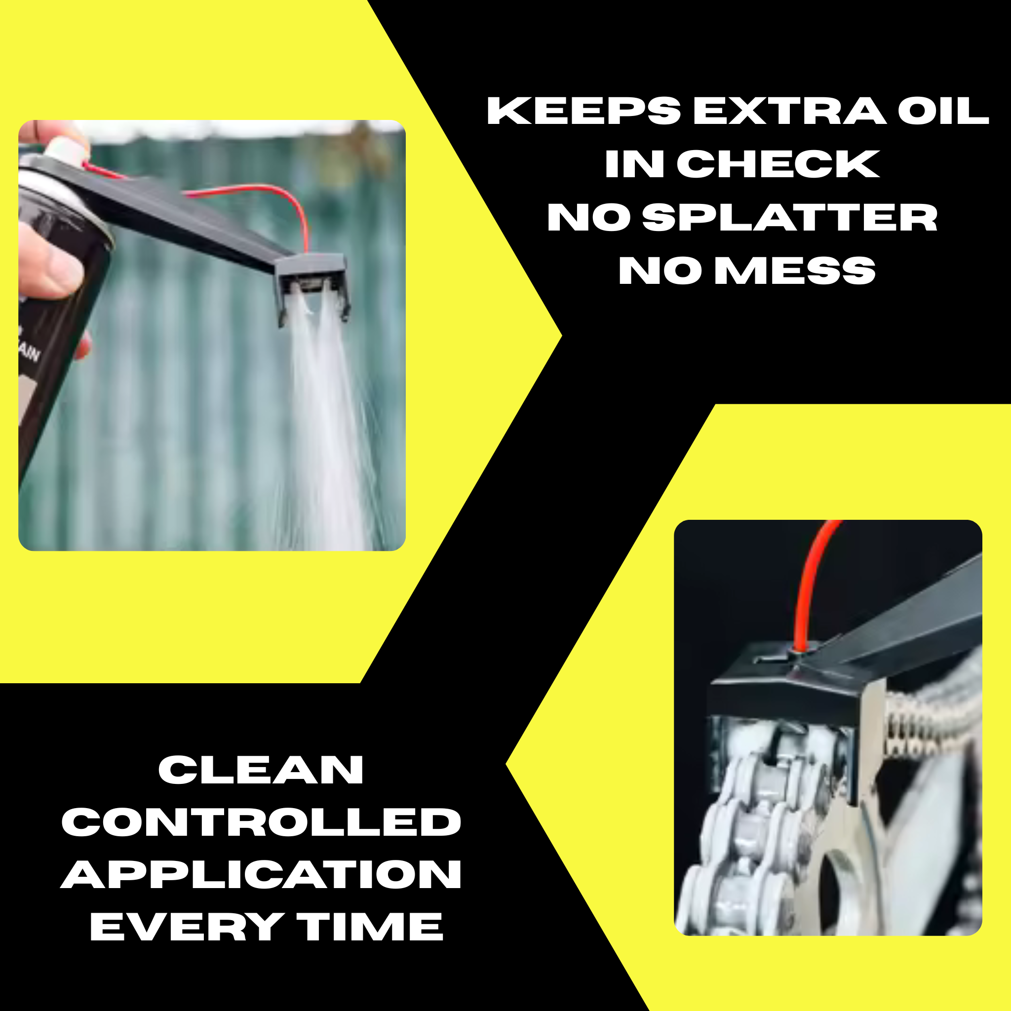 Motorcycle Chain Lube Applicator Mess-Free Motorcycle Chain Oiler Sprayer