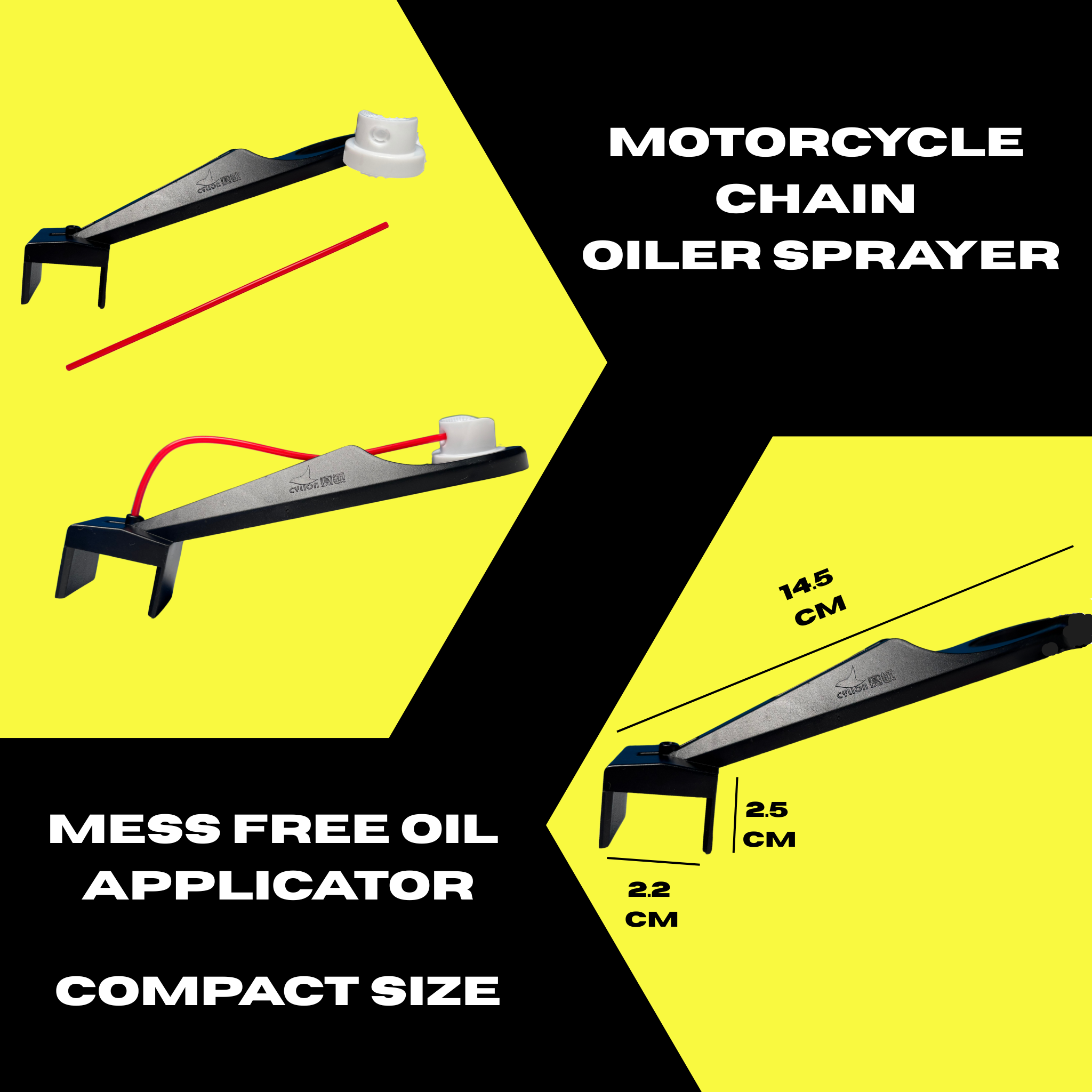 Motorcycle Chain Lube Applicator Mess-Free Motorcycle Chain Oiler Sprayer