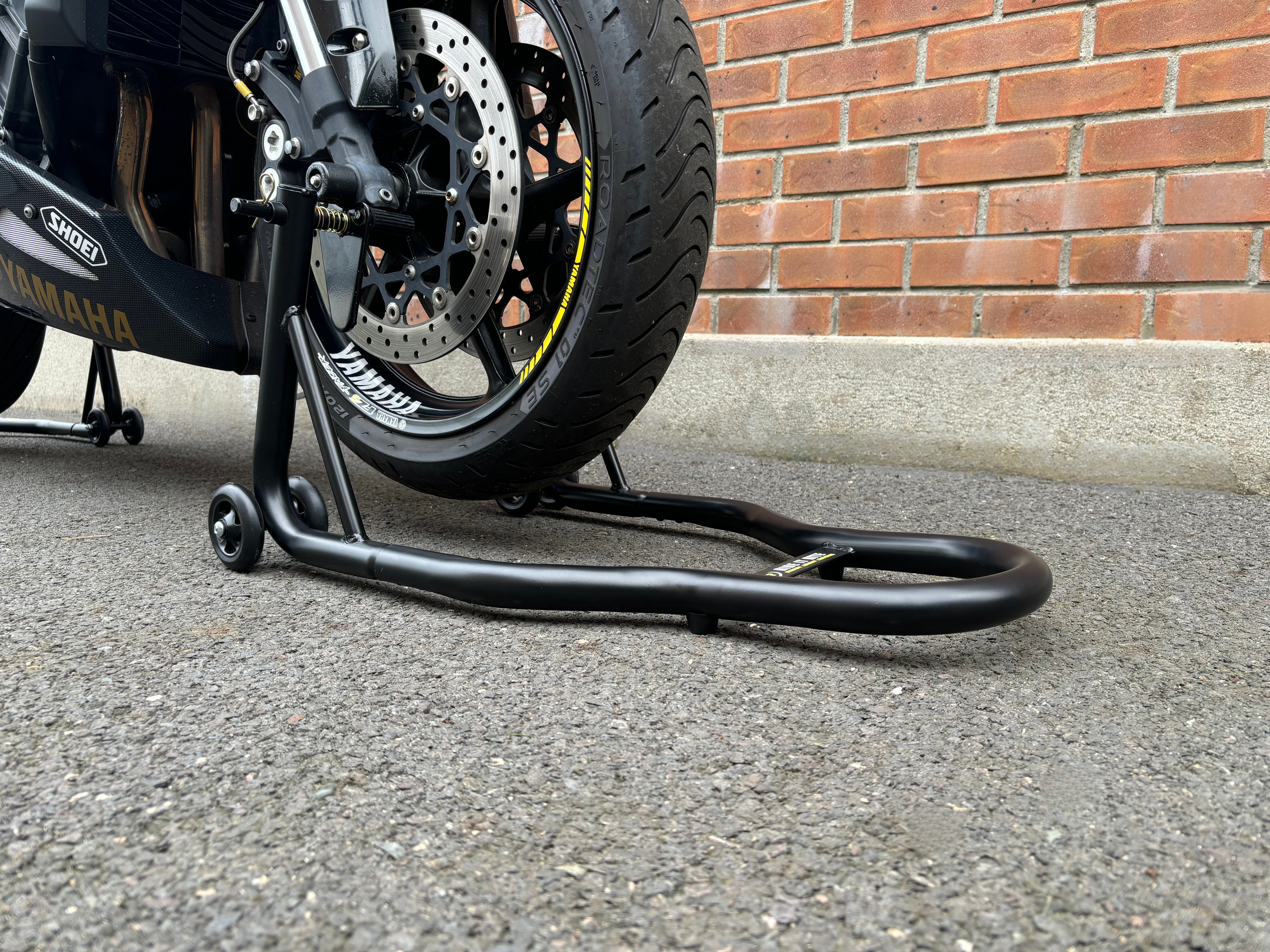 Ride It Rite, paddock stands, bike sitting on front paddock stand